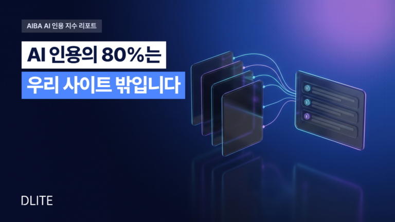 [AIBA AI 인용 지수 리포트 8월호] AI 인용의 80%는 우리 사이트 밖에서 나옵니다